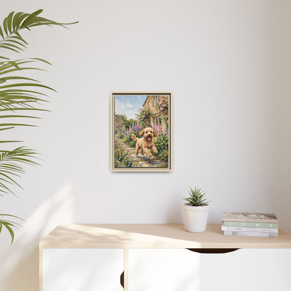 The Cockapoo - Print on Canvas with Wooden Frame