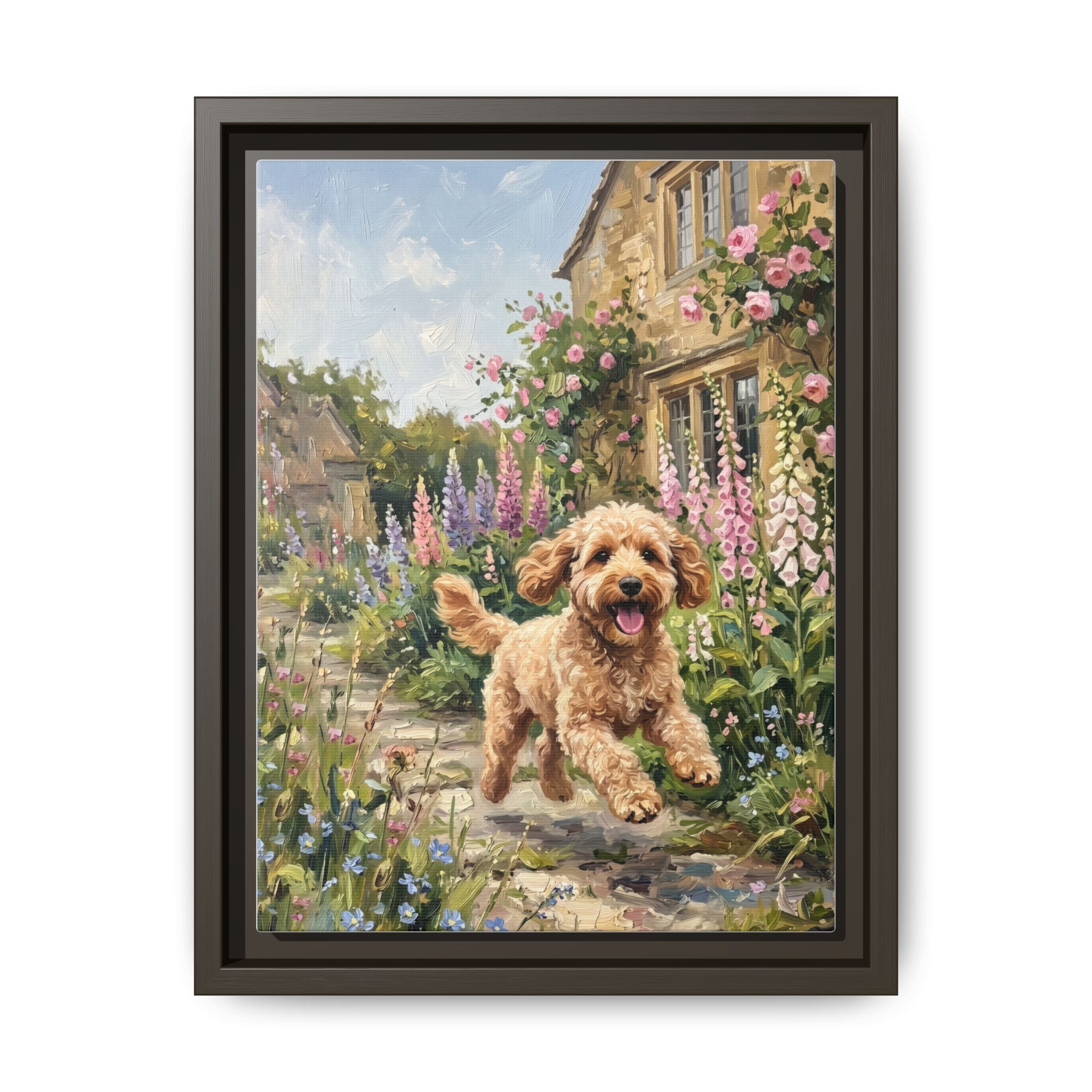 The Cockapoo - Print on Canvas with Wooden Frame