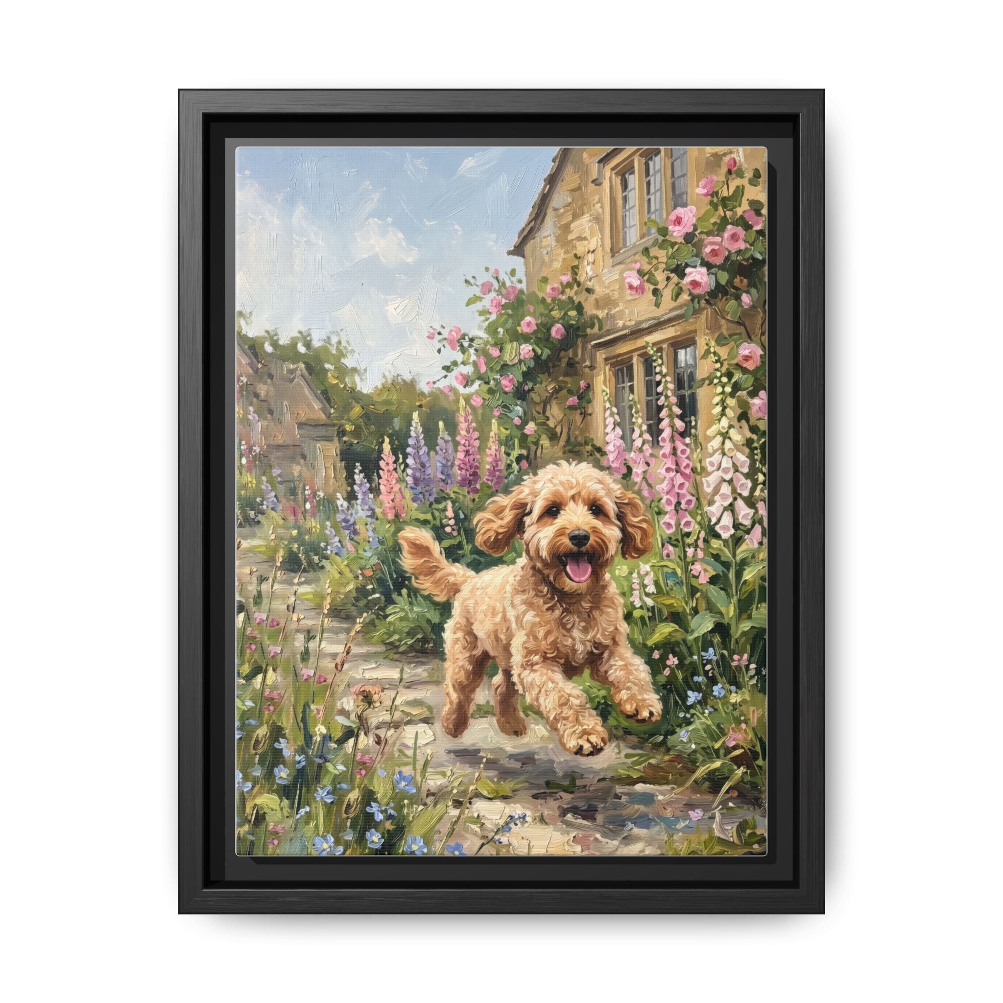 The Cockapoo - Print on Canvas with Wooden Frame