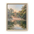 The Lily Pond - Print on Canvas with Wooden Frame