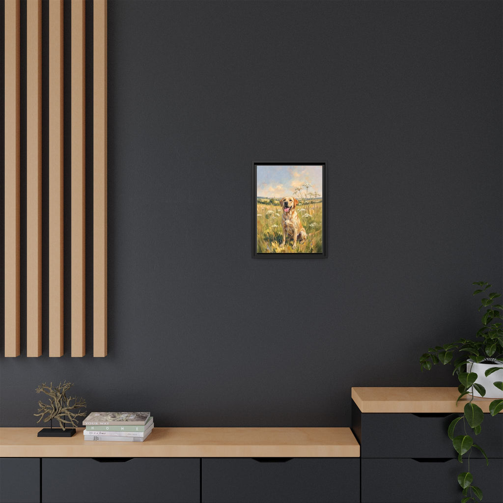 The Labrador - Print on Canvas with Wooden Frame