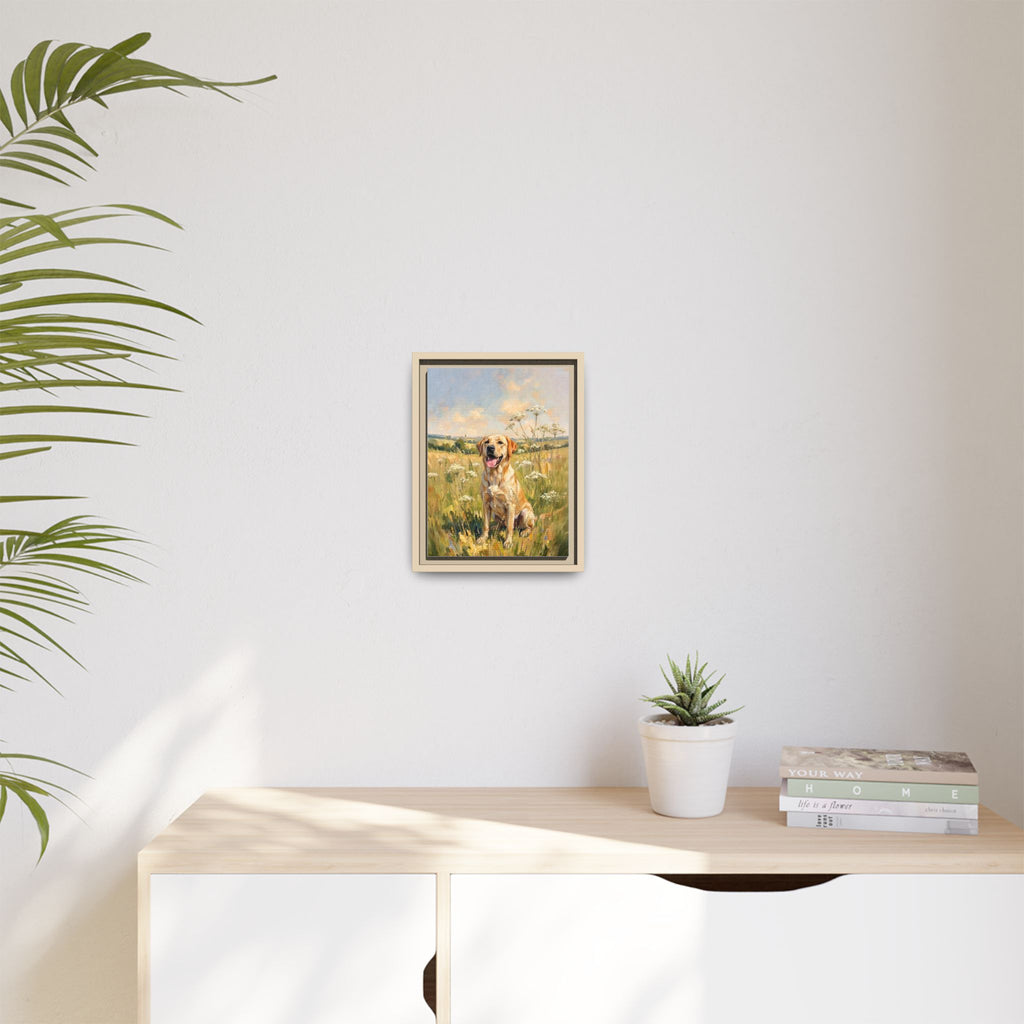 The Labrador - Print on Canvas with Wooden Frame