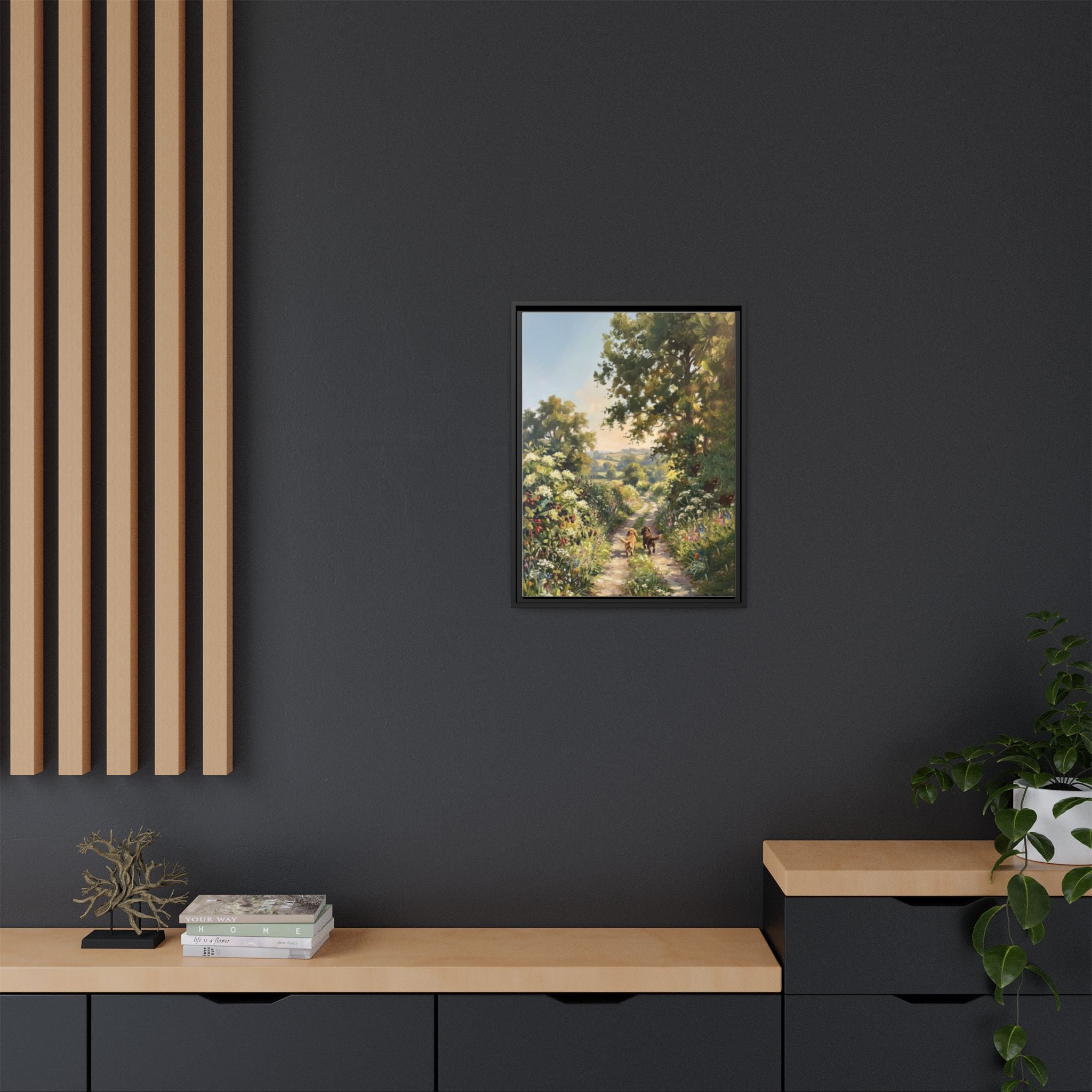 The Bramble Lane - Print on Canvas with Wooden Frame