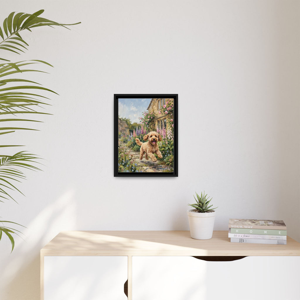 The Cockapoo - Print on Canvas with Wooden Frame
