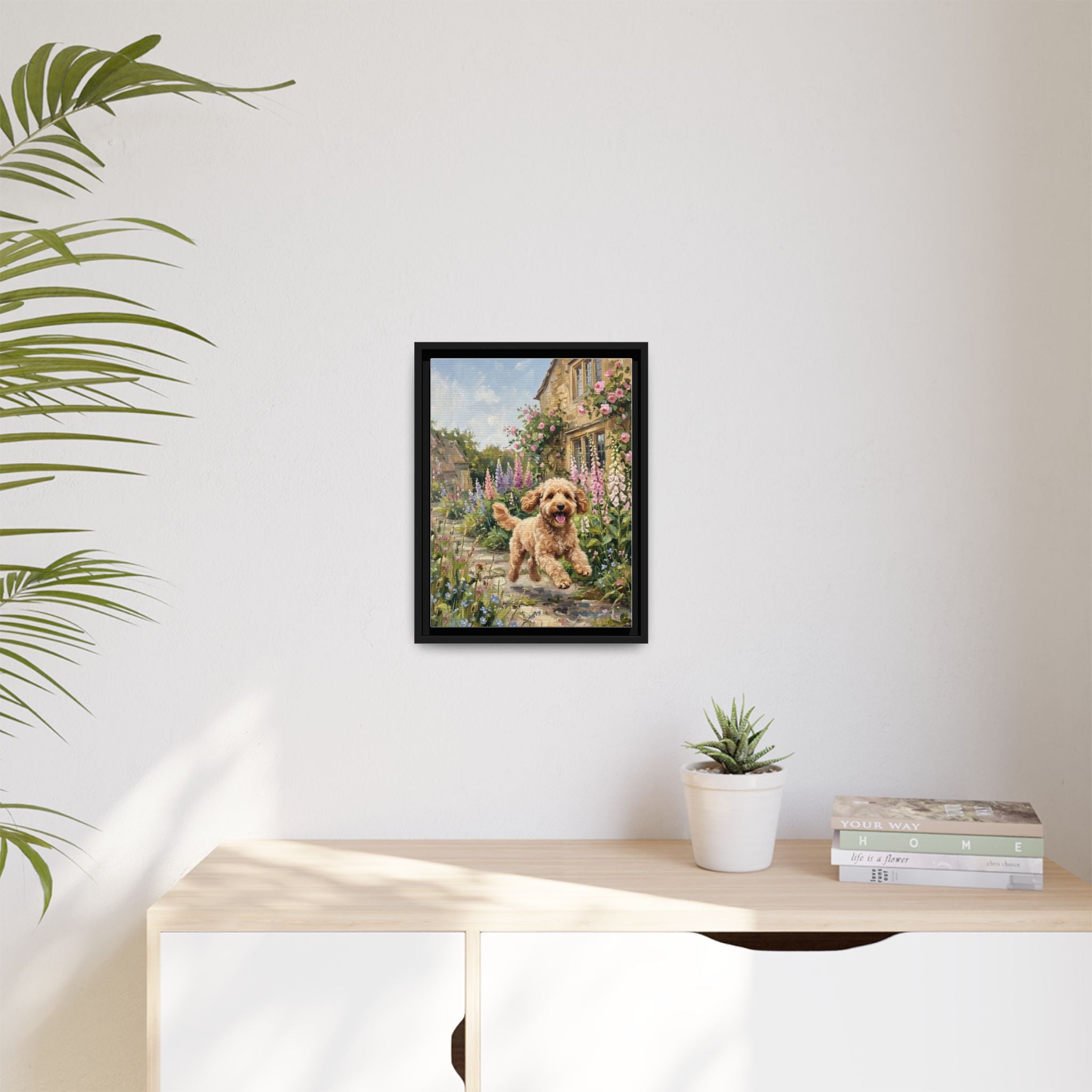 The Cockapoo - Print on Canvas with Wooden Frame