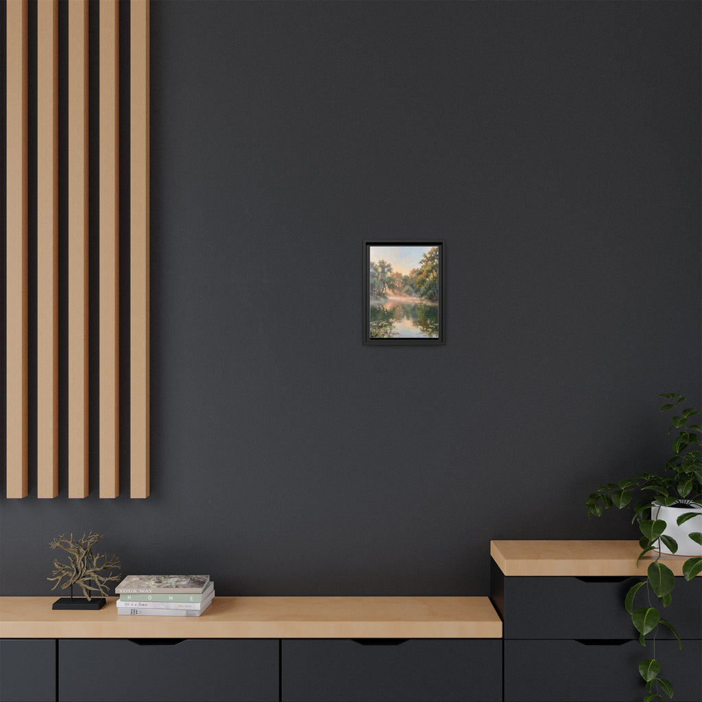 The Lily Pond - Print on Canvas with Wooden Frame
