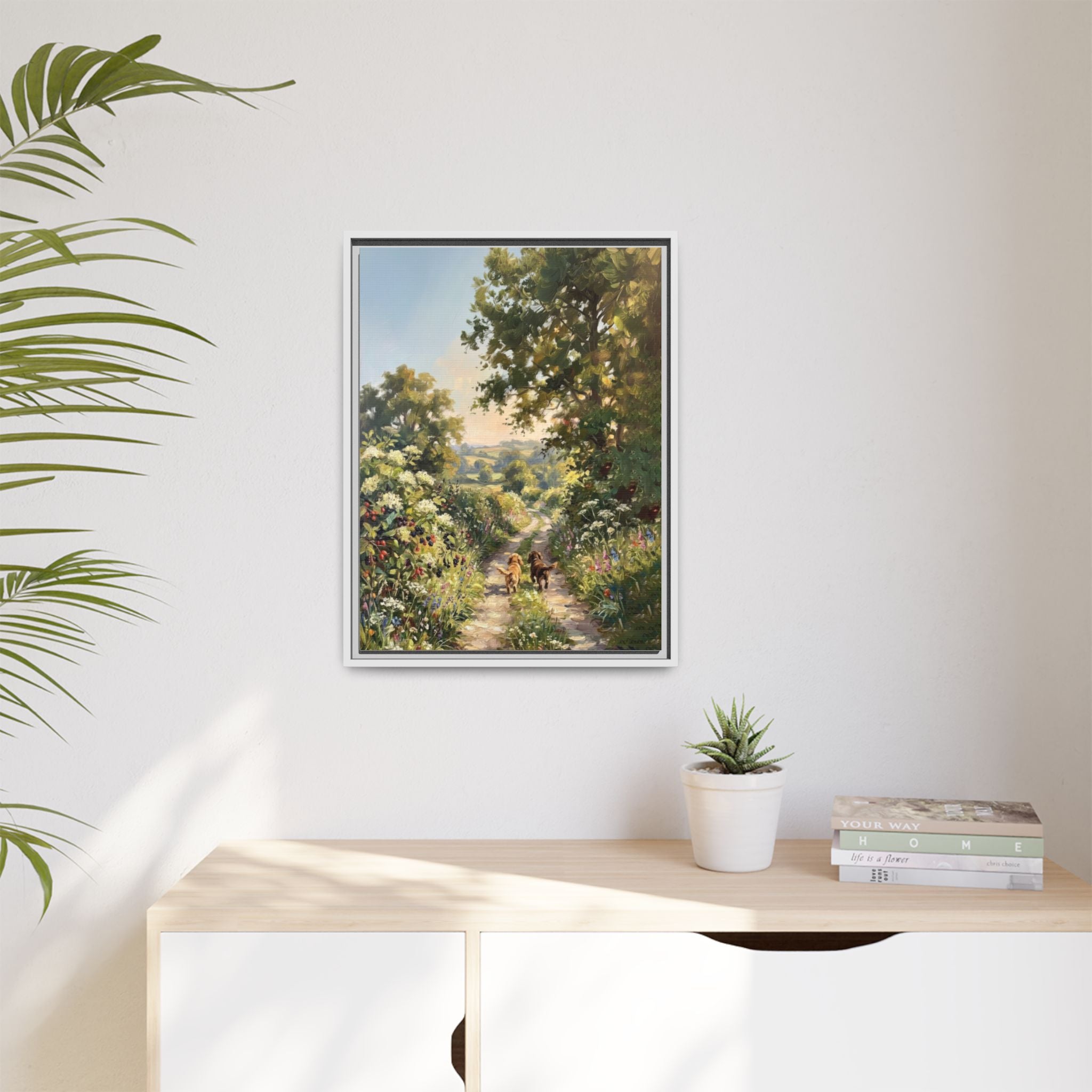 The Bramble Lane - Print on Canvas with Wooden Frame