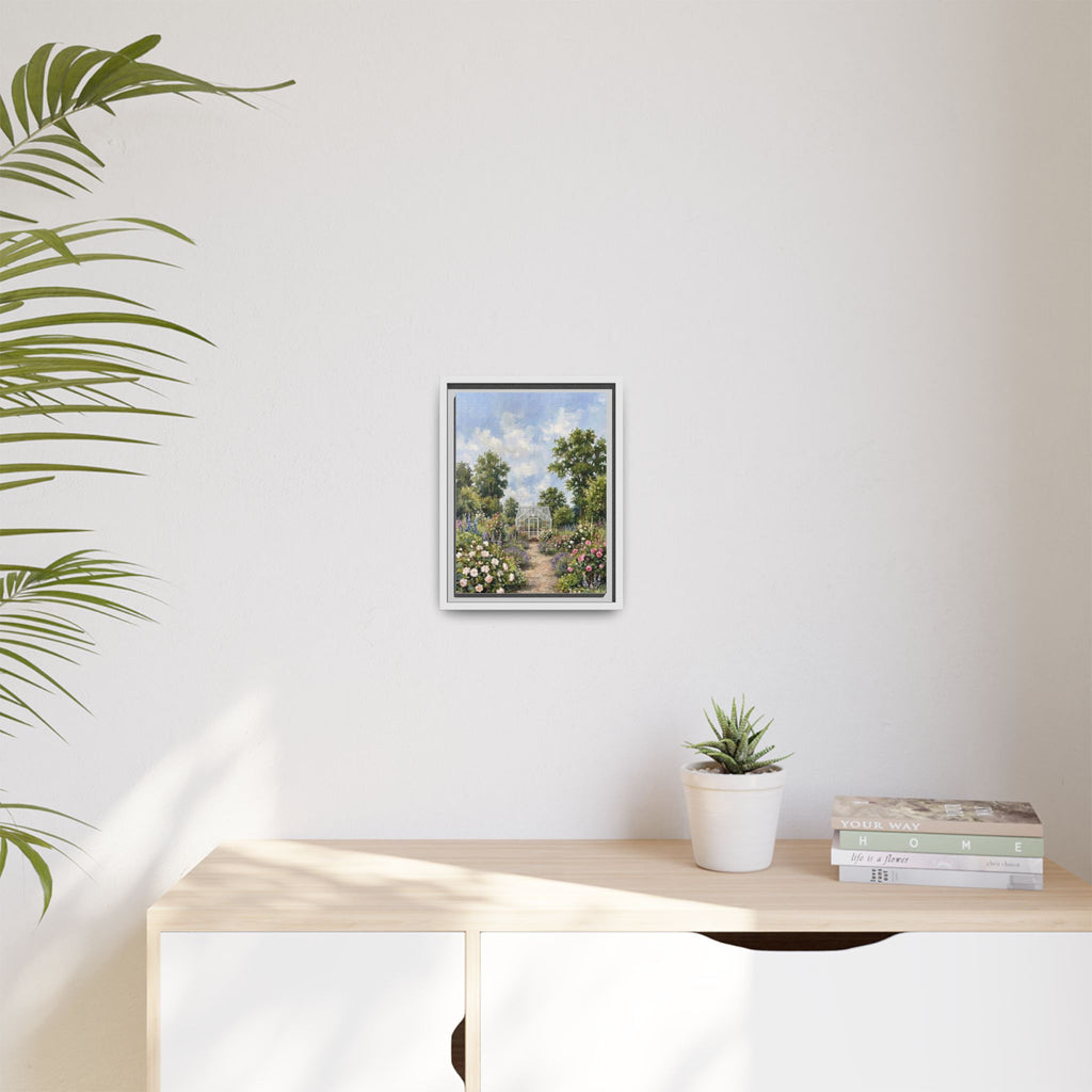 The Walled Garden - Print on Canvas with Wooden Frame