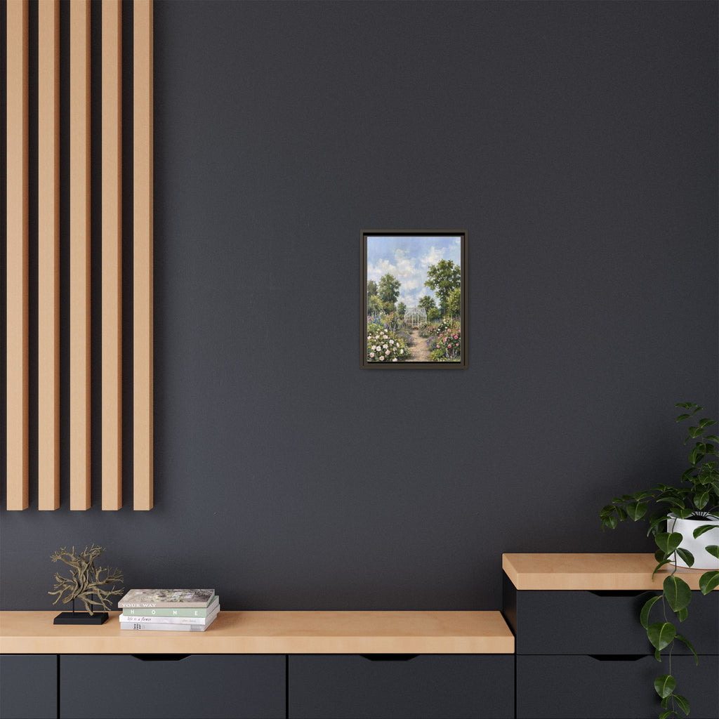 The Walled Garden - Print on Canvas with Wooden Frame