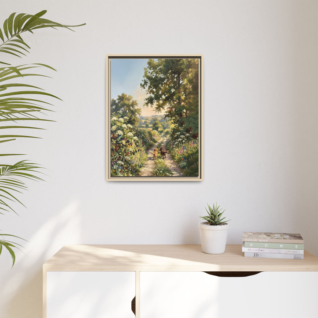 The Bramble Lane - Print on Canvas with Wooden Frame