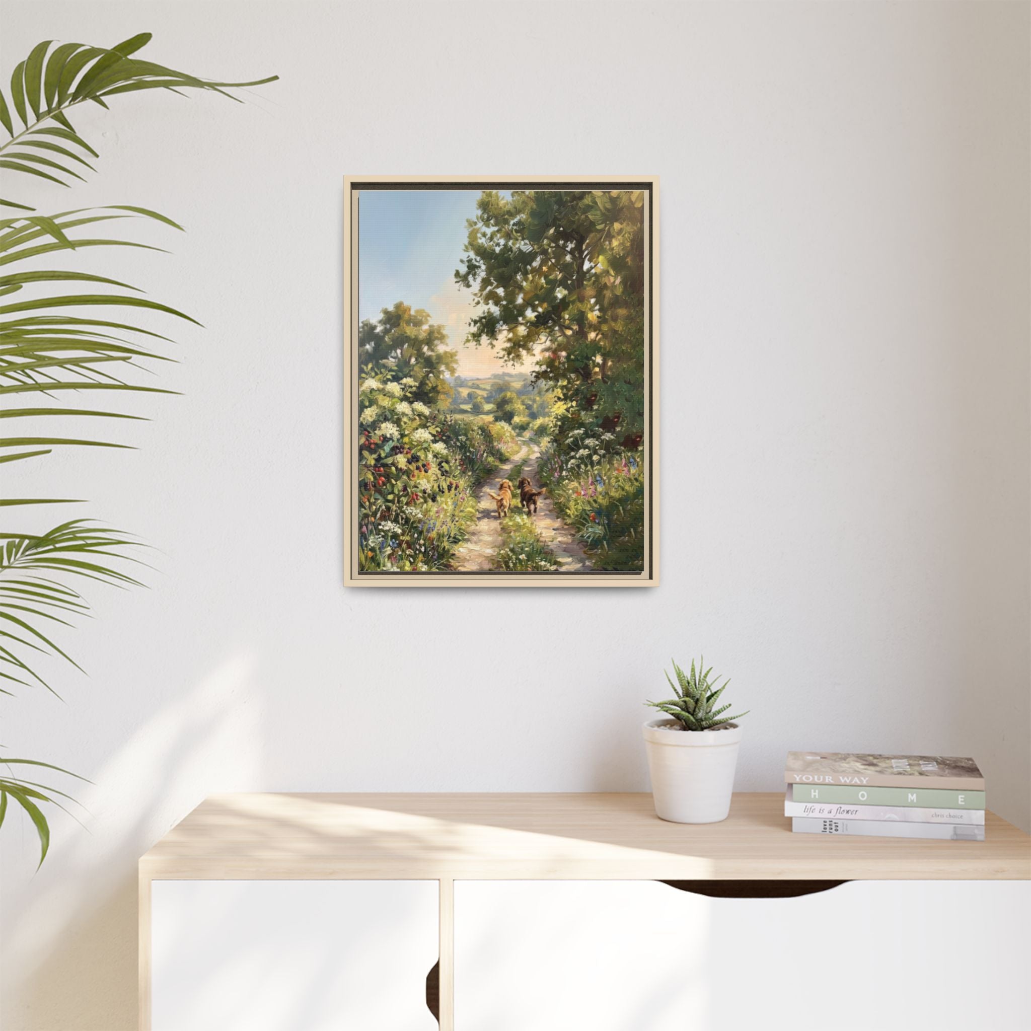 The Bramble Lane - Print on Canvas with Wooden Frame