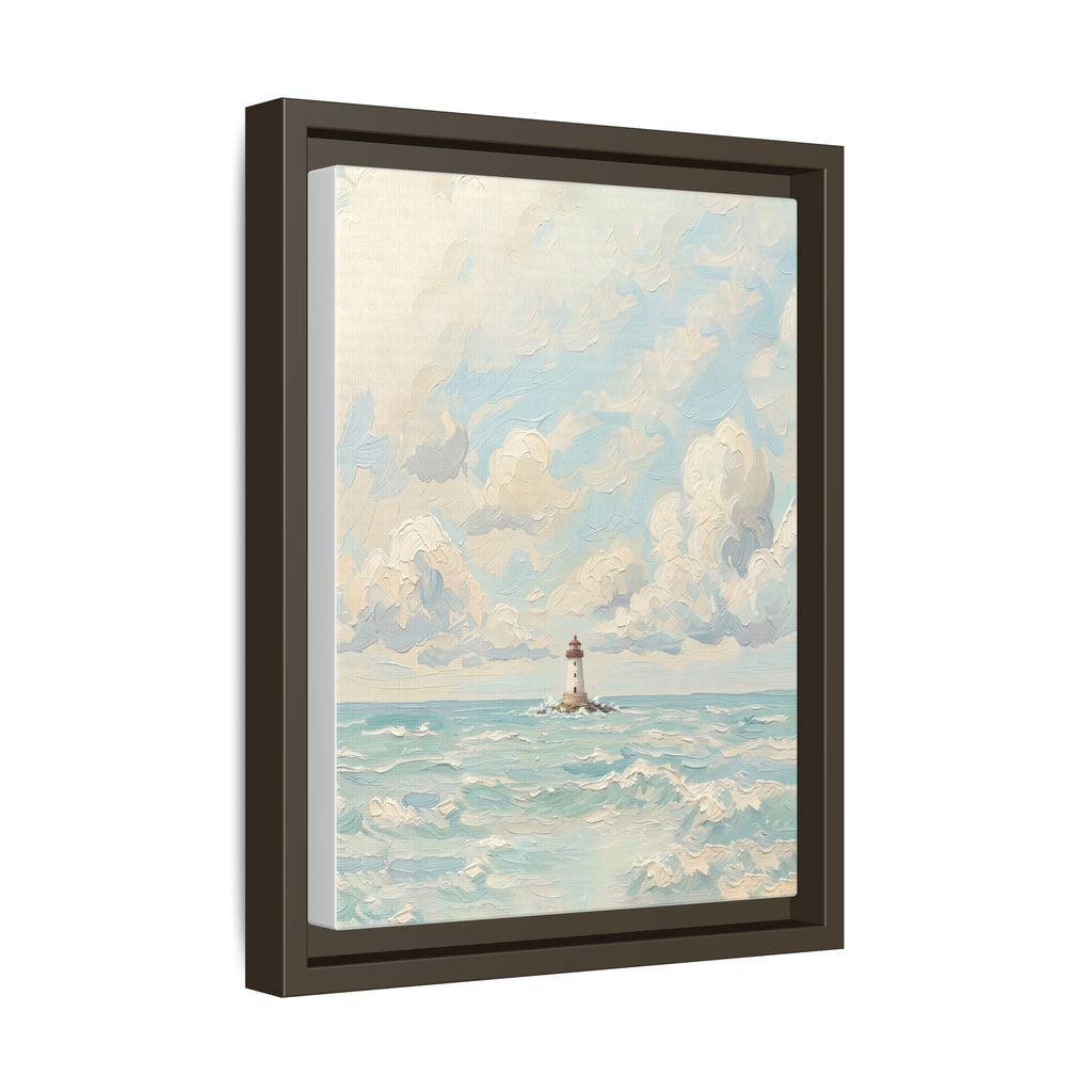 The Lighthouse - Print on Canvas with Wooden Frame