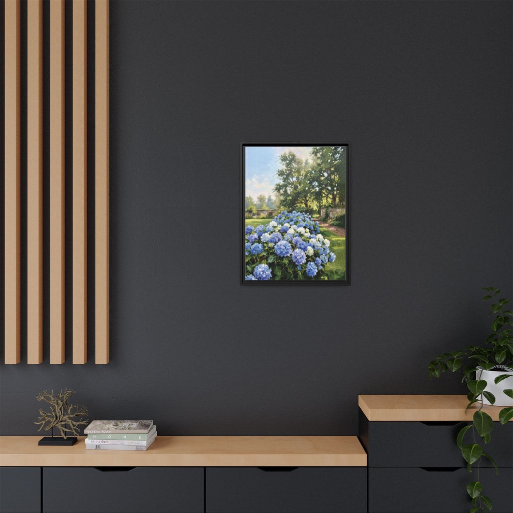 Hydrangeas - Print on Canvas with Wooden Frame