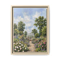 The Walled Garden - Print on Canvas with Wooden Frame