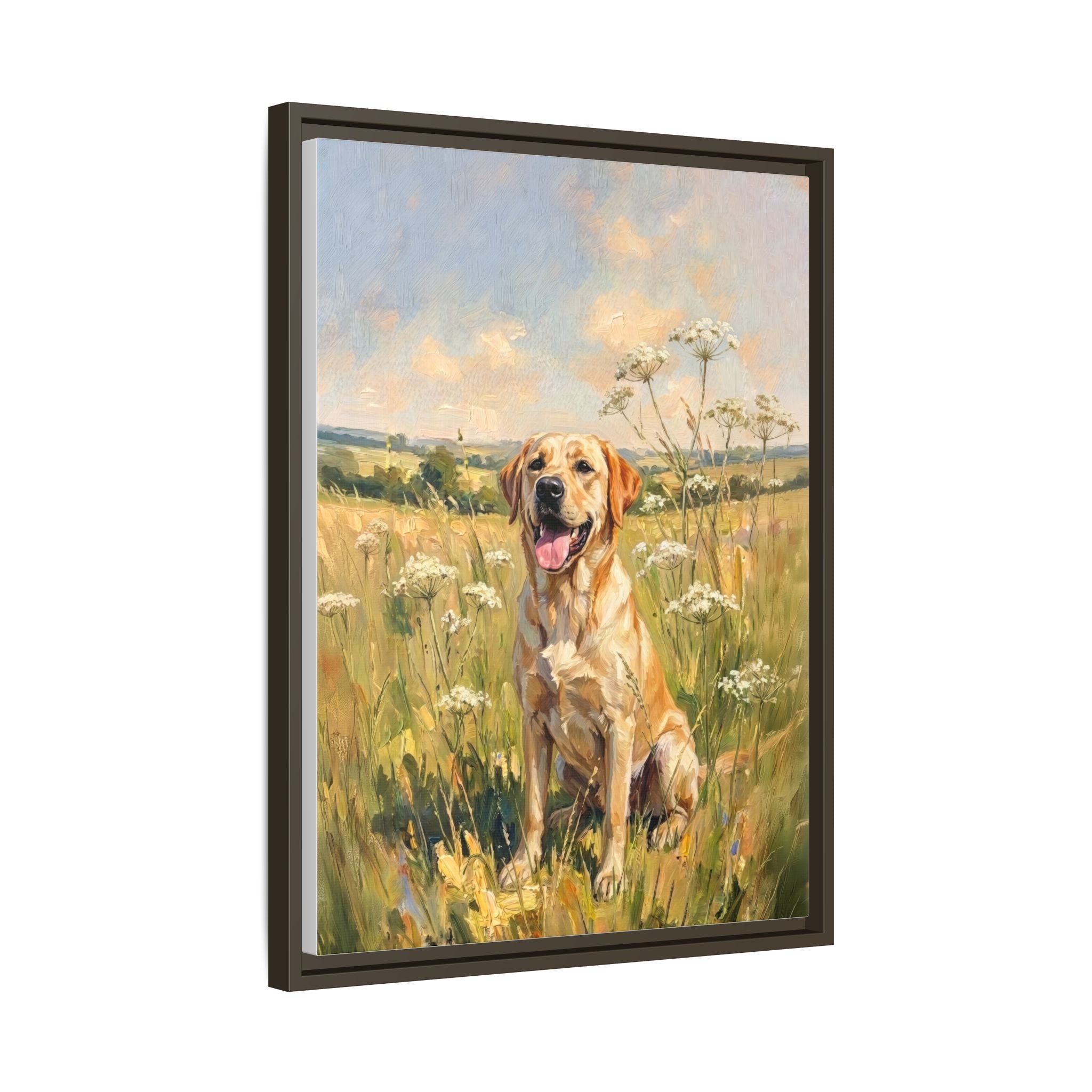 The Labrador - Print on Canvas with Wooden Frame
