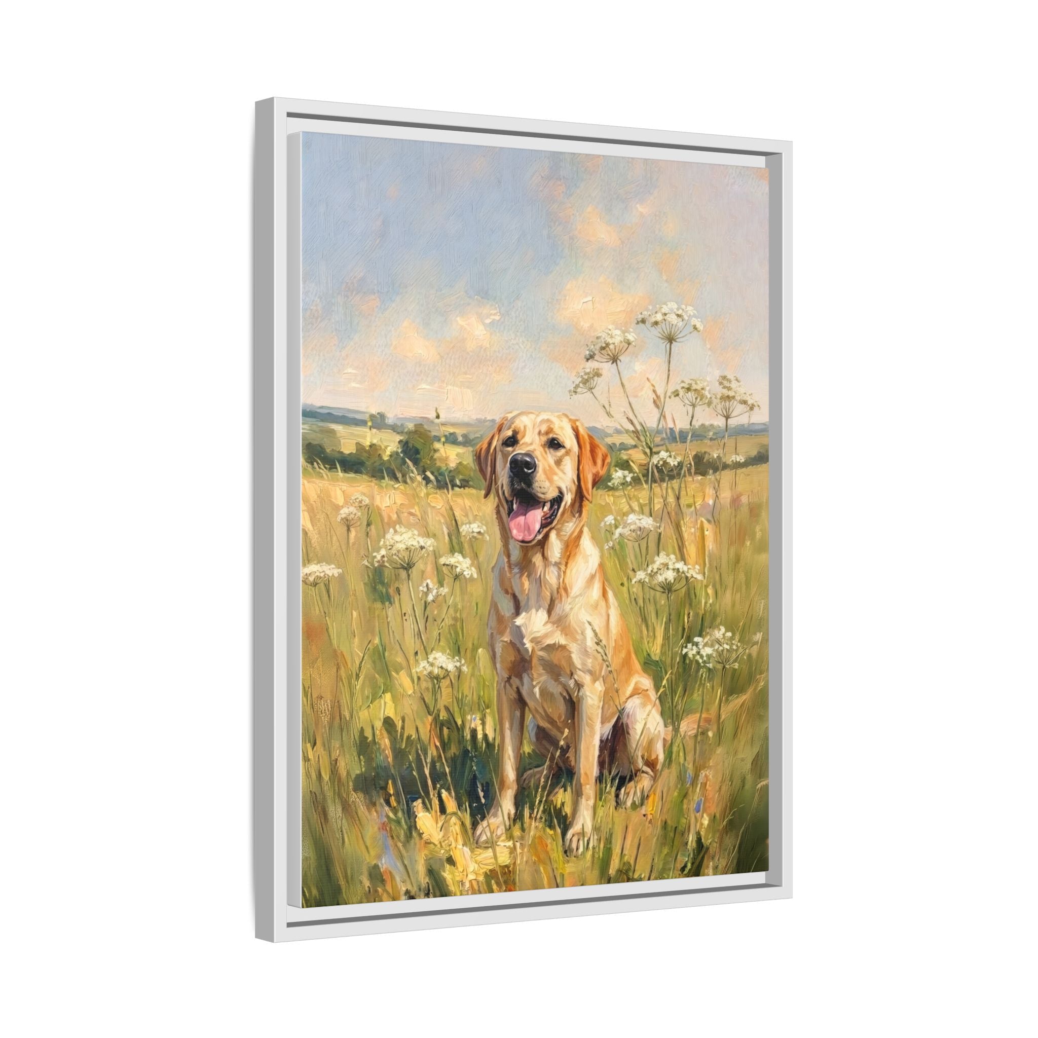 The Labrador - Print on Canvas with Wooden Frame