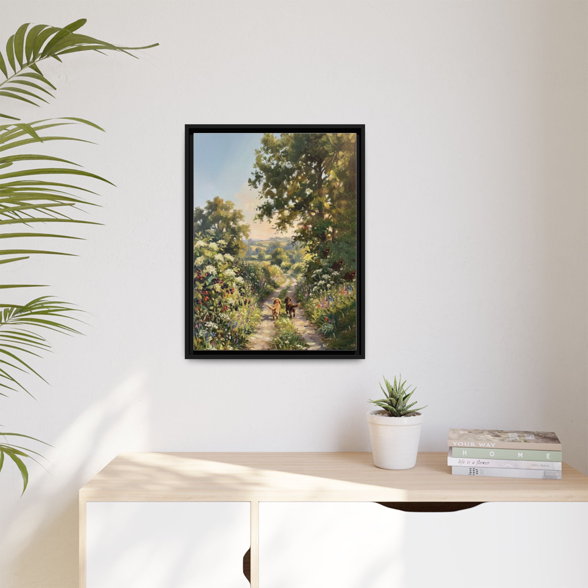 The Bramble Lane - Print on Canvas with Wooden Frame
