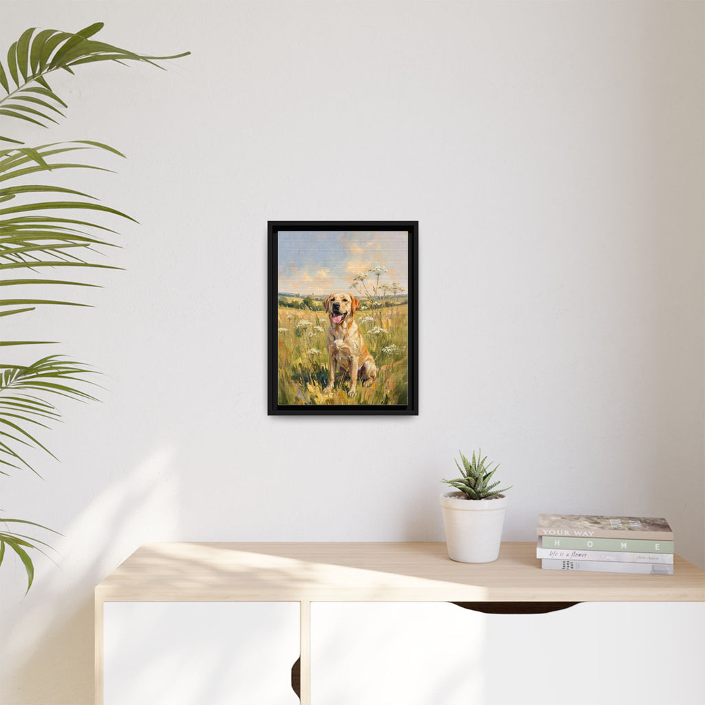 The Labrador - Print on Canvas with Wooden Frame