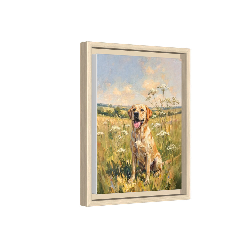 The Labrador - Print on Canvas with Wooden Frame