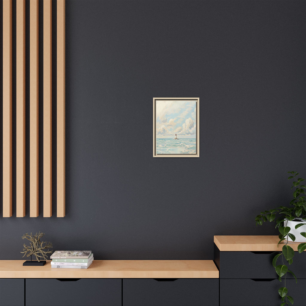 The Lighthouse - Print on Canvas with Wooden Frame