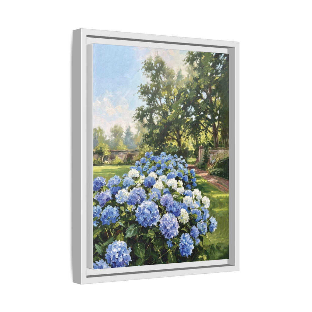 Hydrangeas - Print on Canvas with Wooden Frame