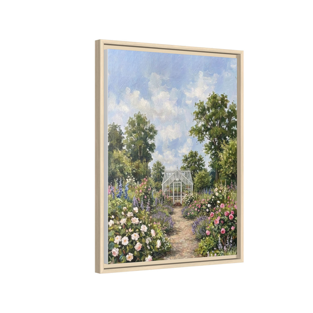 The Walled Garden - Print on Canvas with Wooden Frame