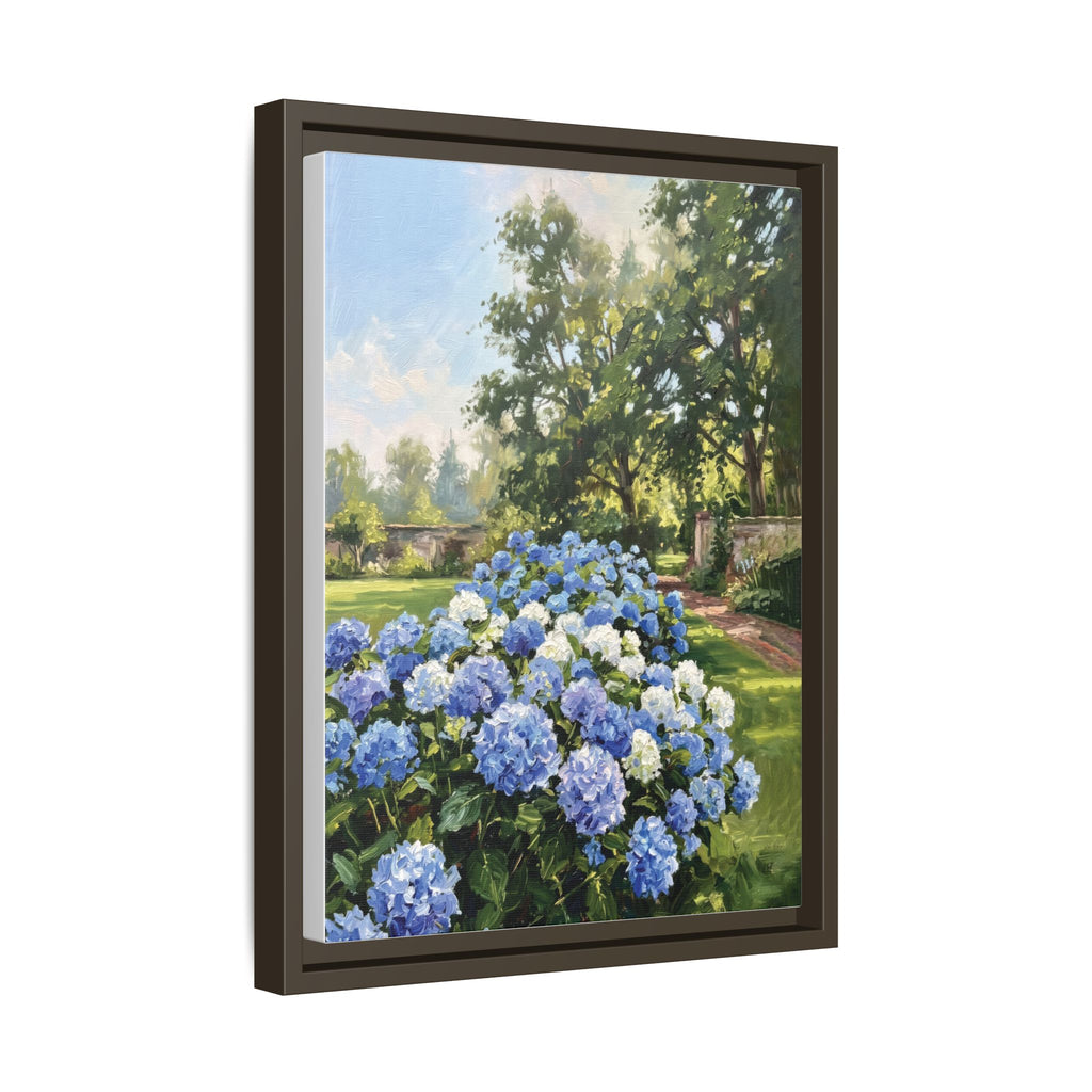 Hydrangeas - Print on Canvas with Wooden Frame