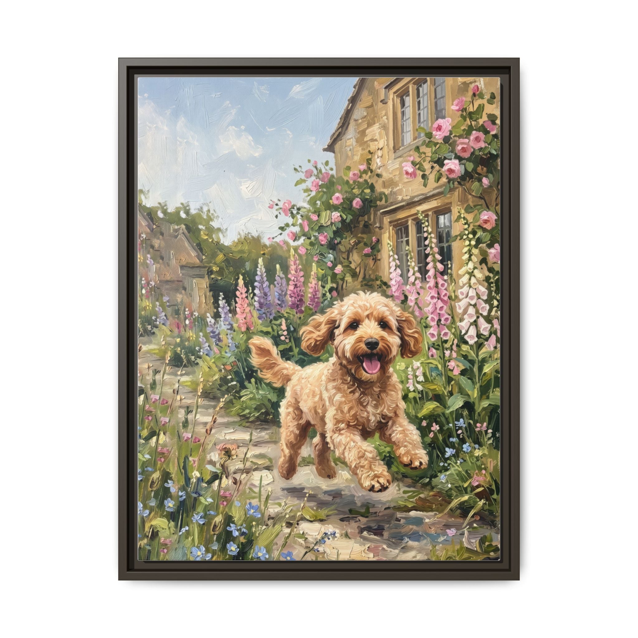 The Cockapoo - Print on Canvas with Wooden Frame