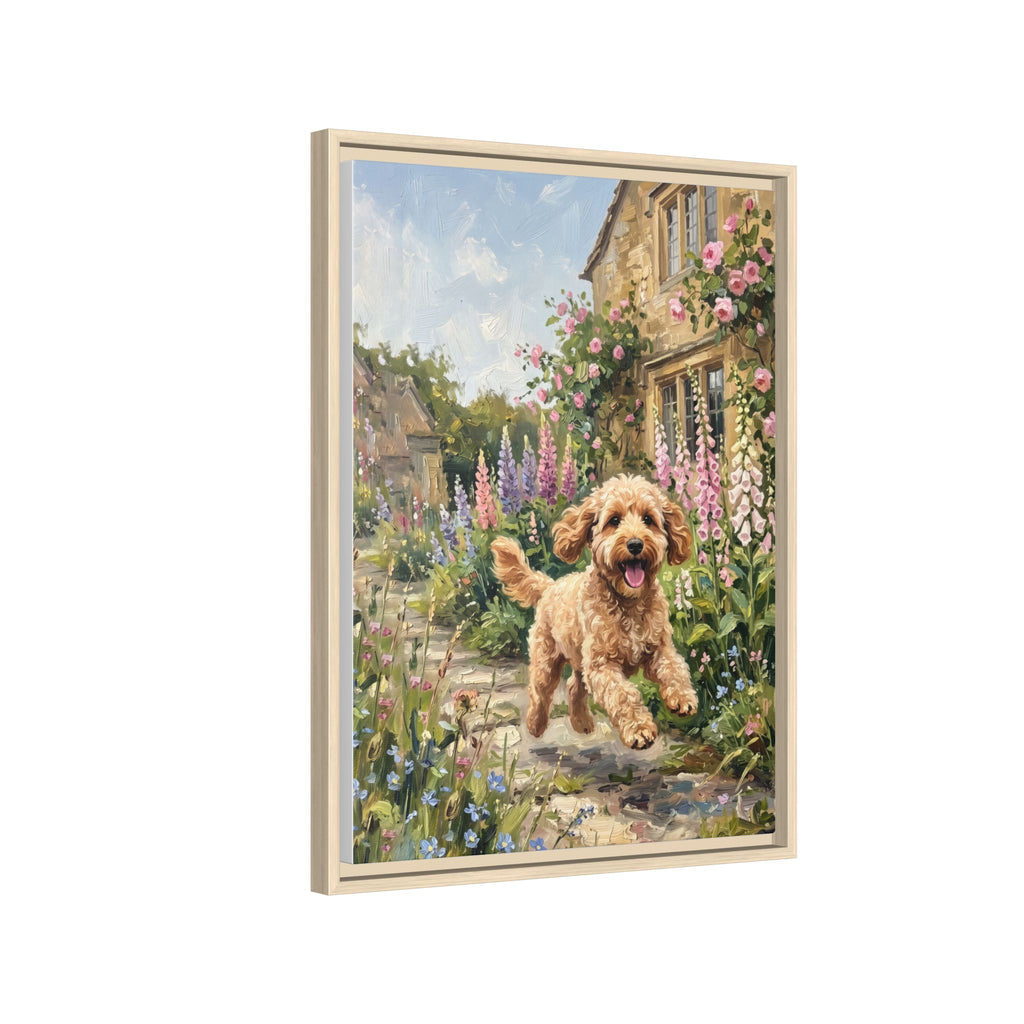 The Cockapoo - Print on Canvas with Wooden Frame