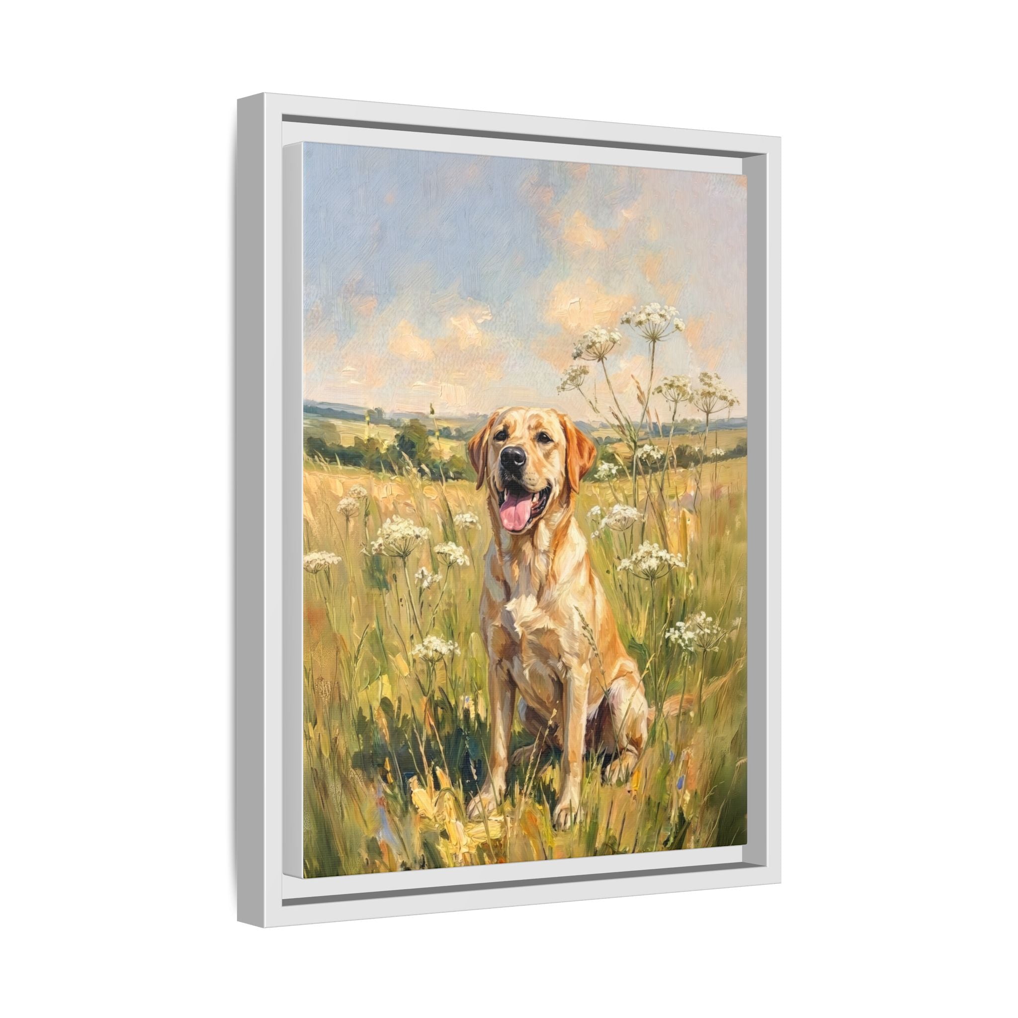 The Labrador - Print on Canvas with Wooden Frame
