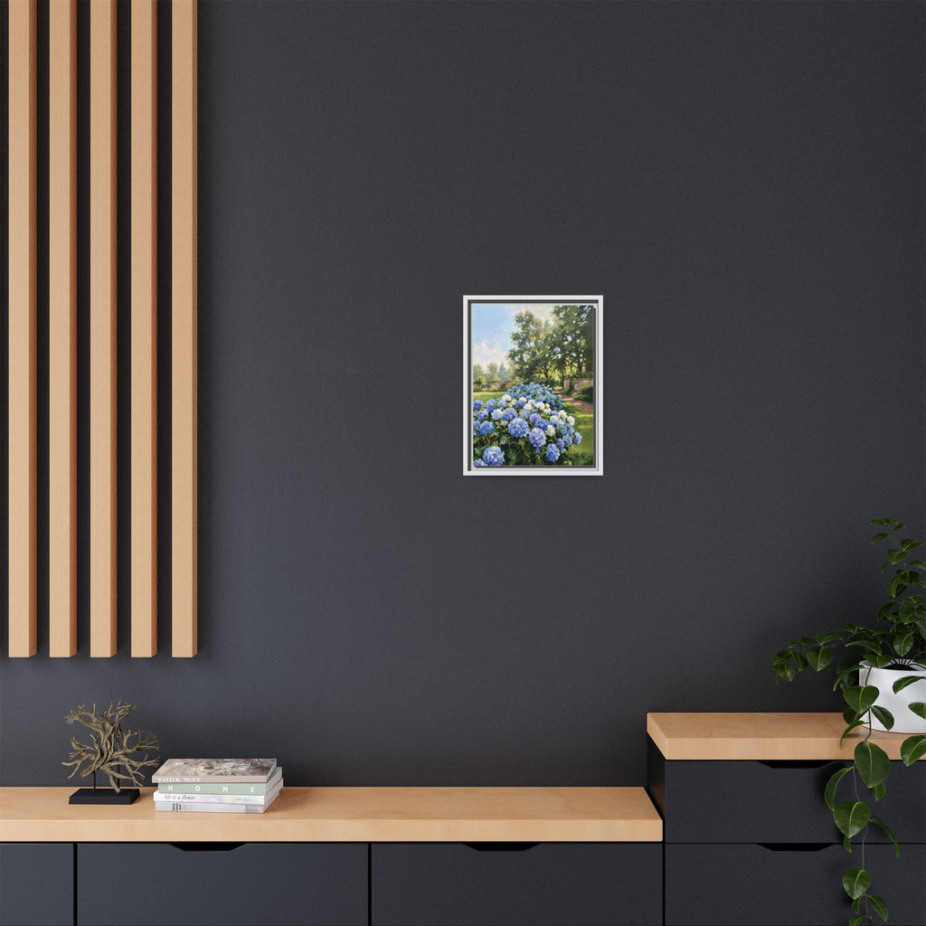 Hydrangeas - Print on Canvas with Wooden Frame