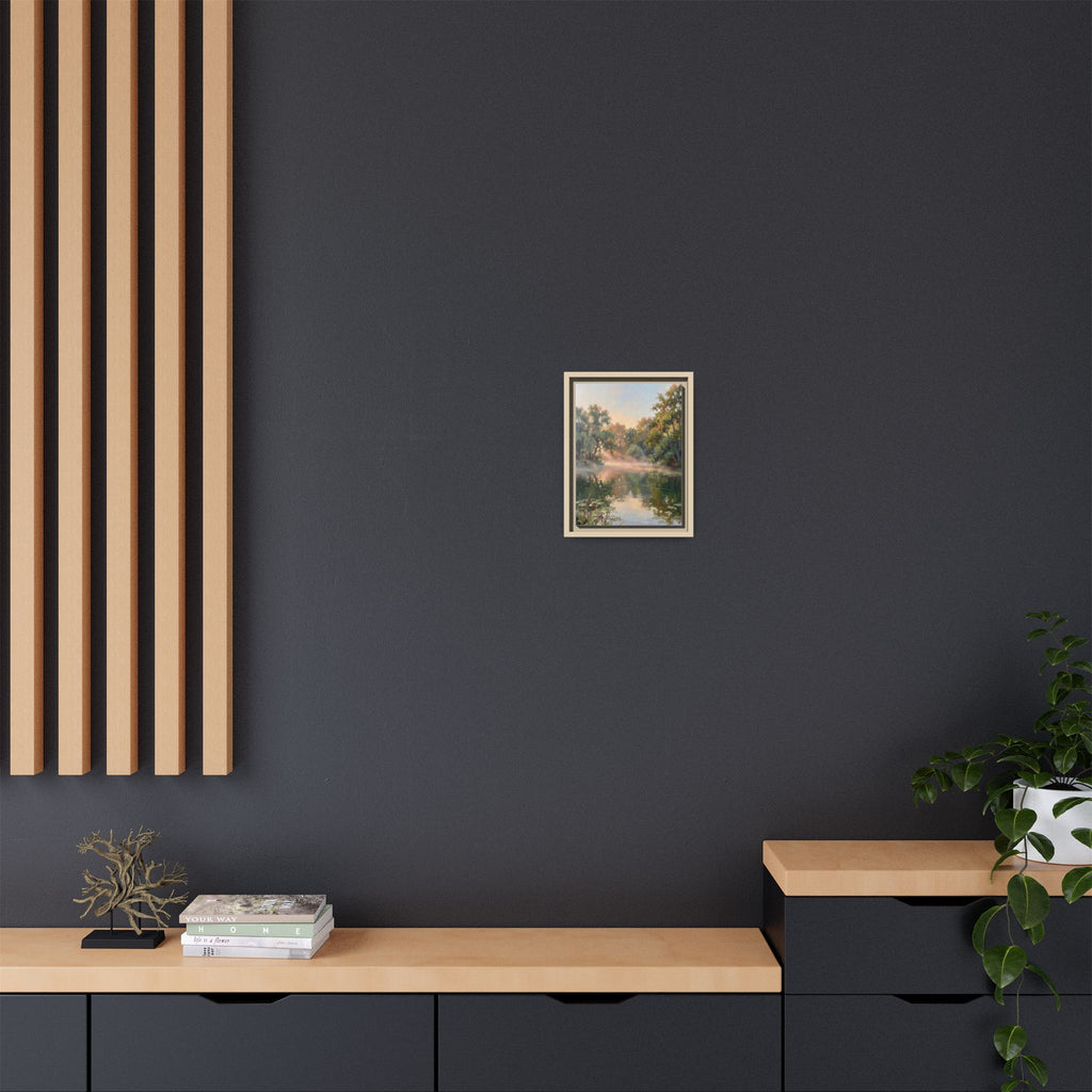 The Lily Pond - Print on Canvas with Wooden Frame
