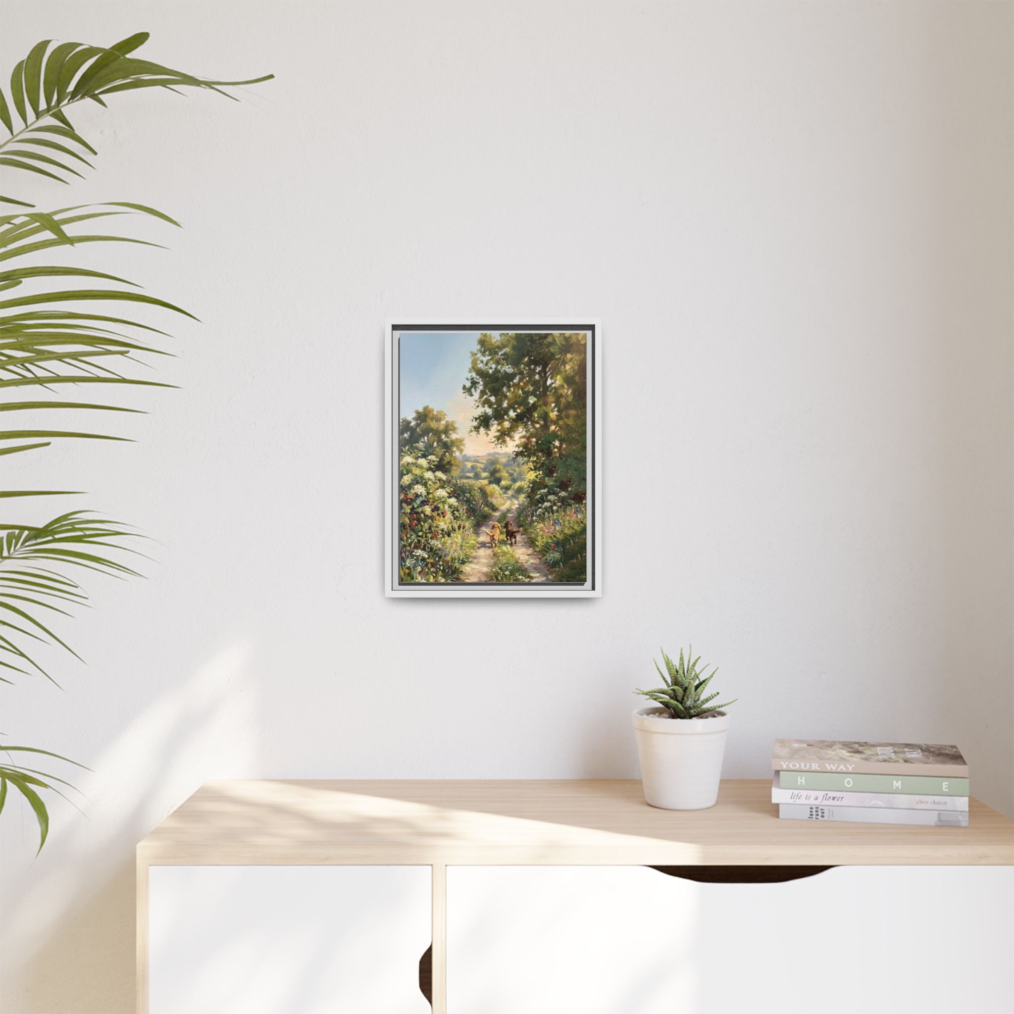 The Bramble Lane - Print on Canvas with Wooden Frame