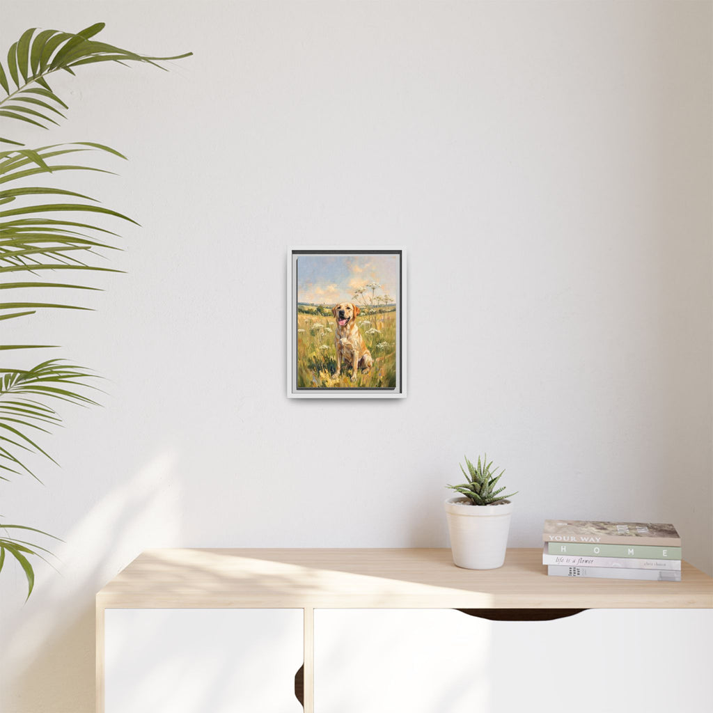 The Labrador - Print on Canvas with Wooden Frame