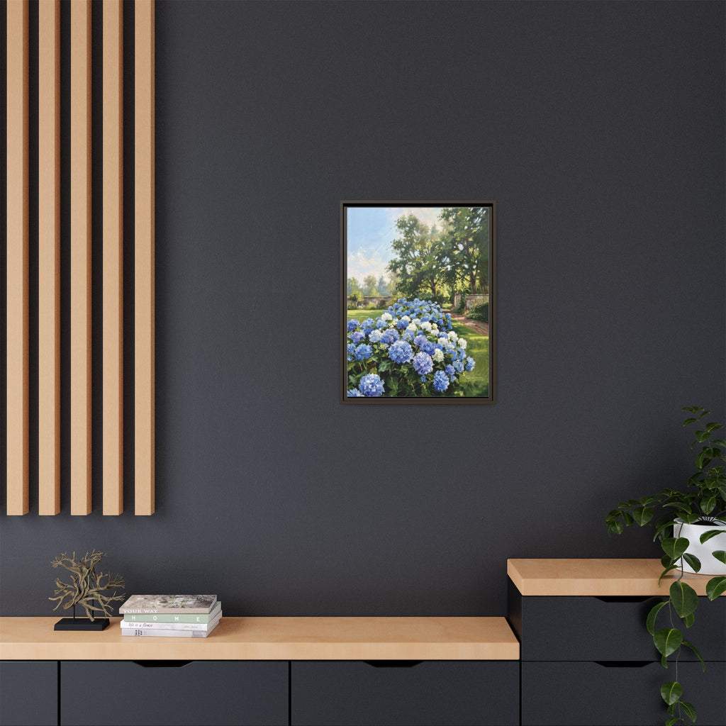 Hydrangeas - Print on Canvas with Wooden Frame