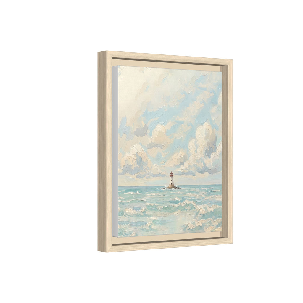 The Lighthouse - Print on Canvas with Wooden Frame