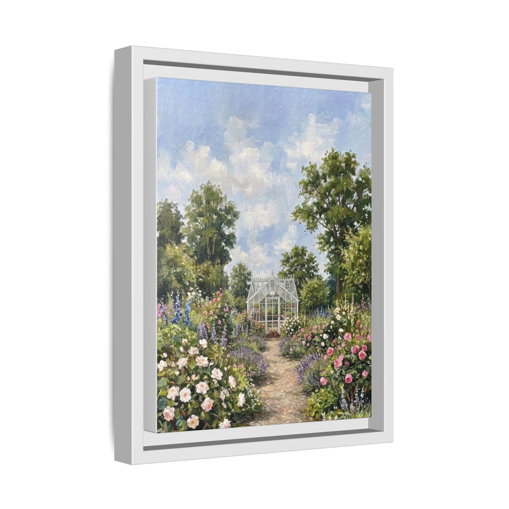 The Walled Garden - Print on Canvas with Wooden Frame