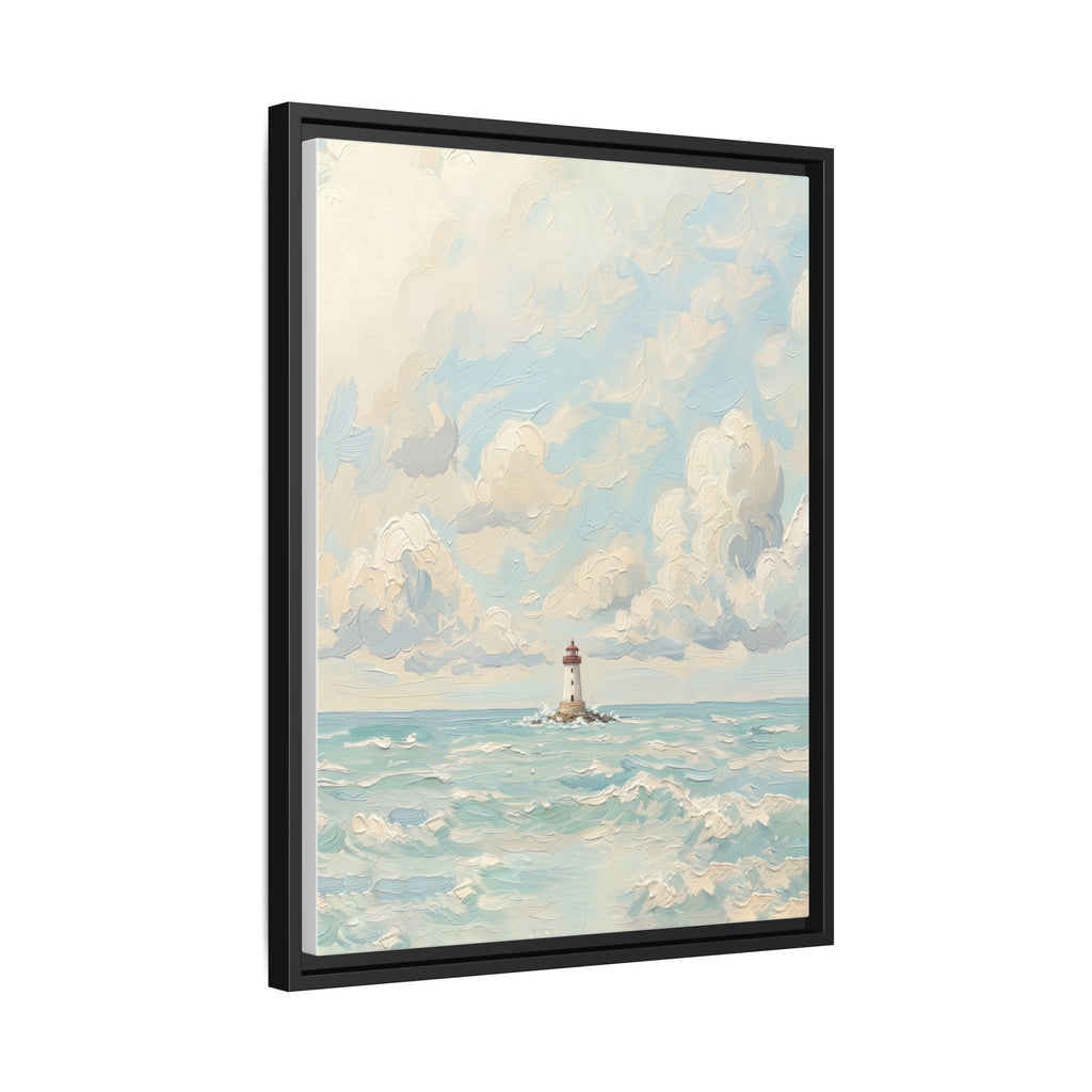 The Lighthouse - Print on Canvas with Wooden Frame