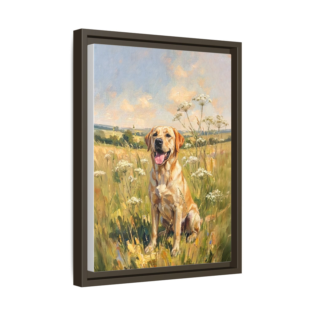 The Labrador - Print on Canvas with Wooden Frame