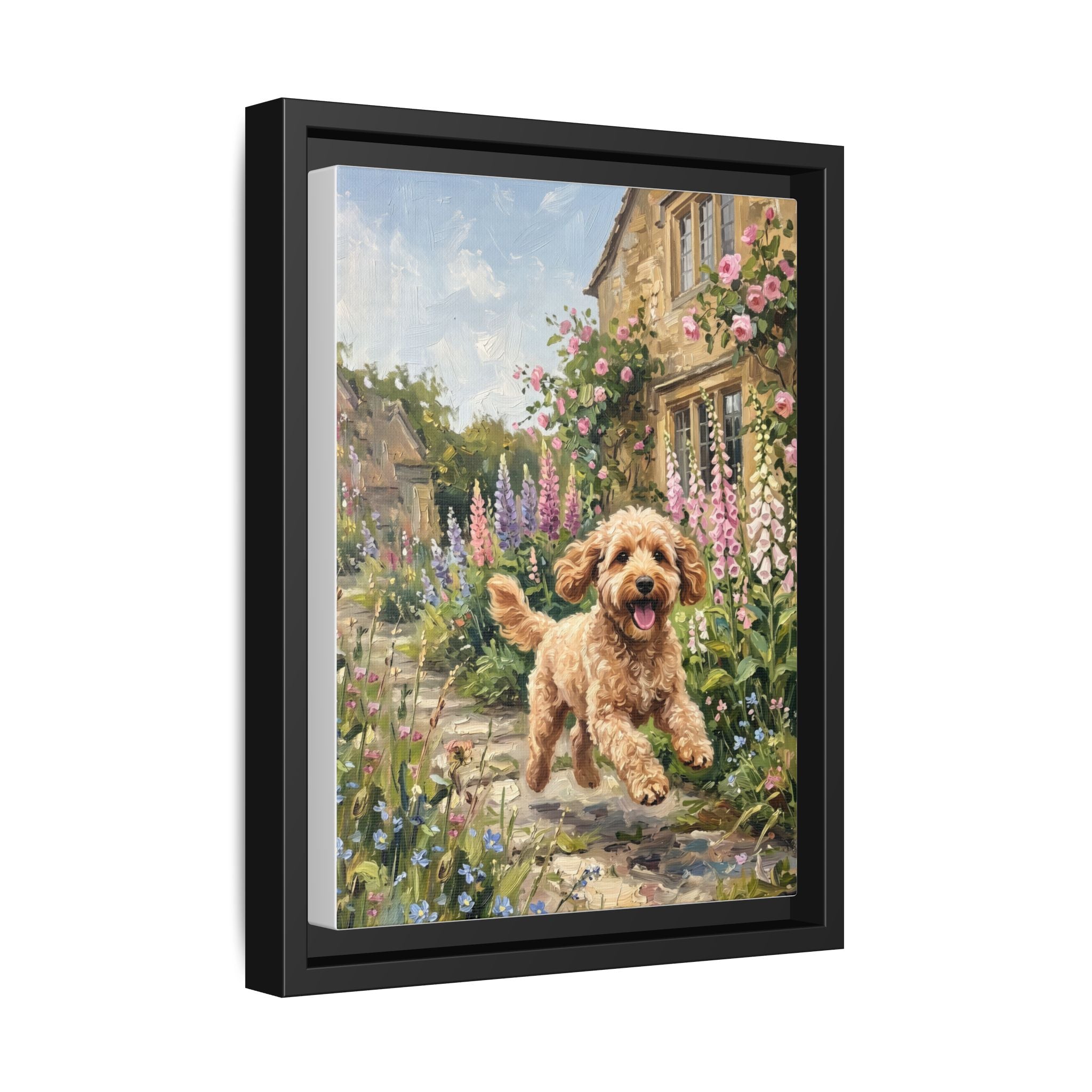 The Cockapoo - Print on Canvas with Wooden Frame