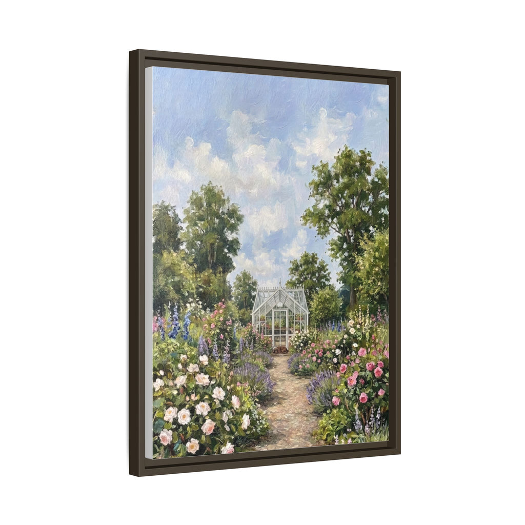 The Walled Garden - Print on Canvas with Wooden Frame