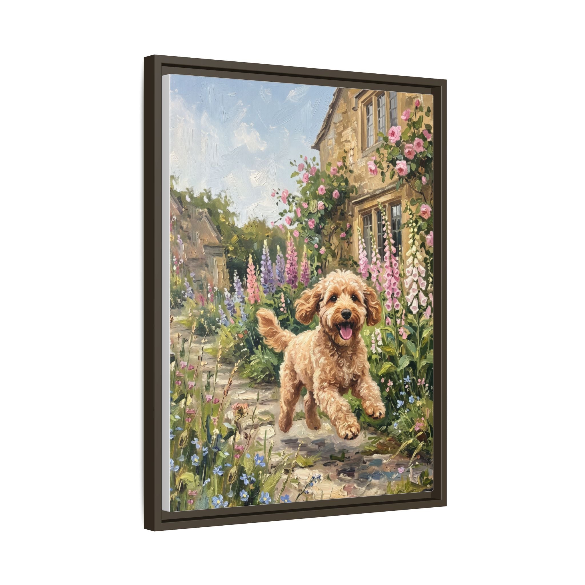 The Cockapoo - Print on Canvas with Wooden Frame