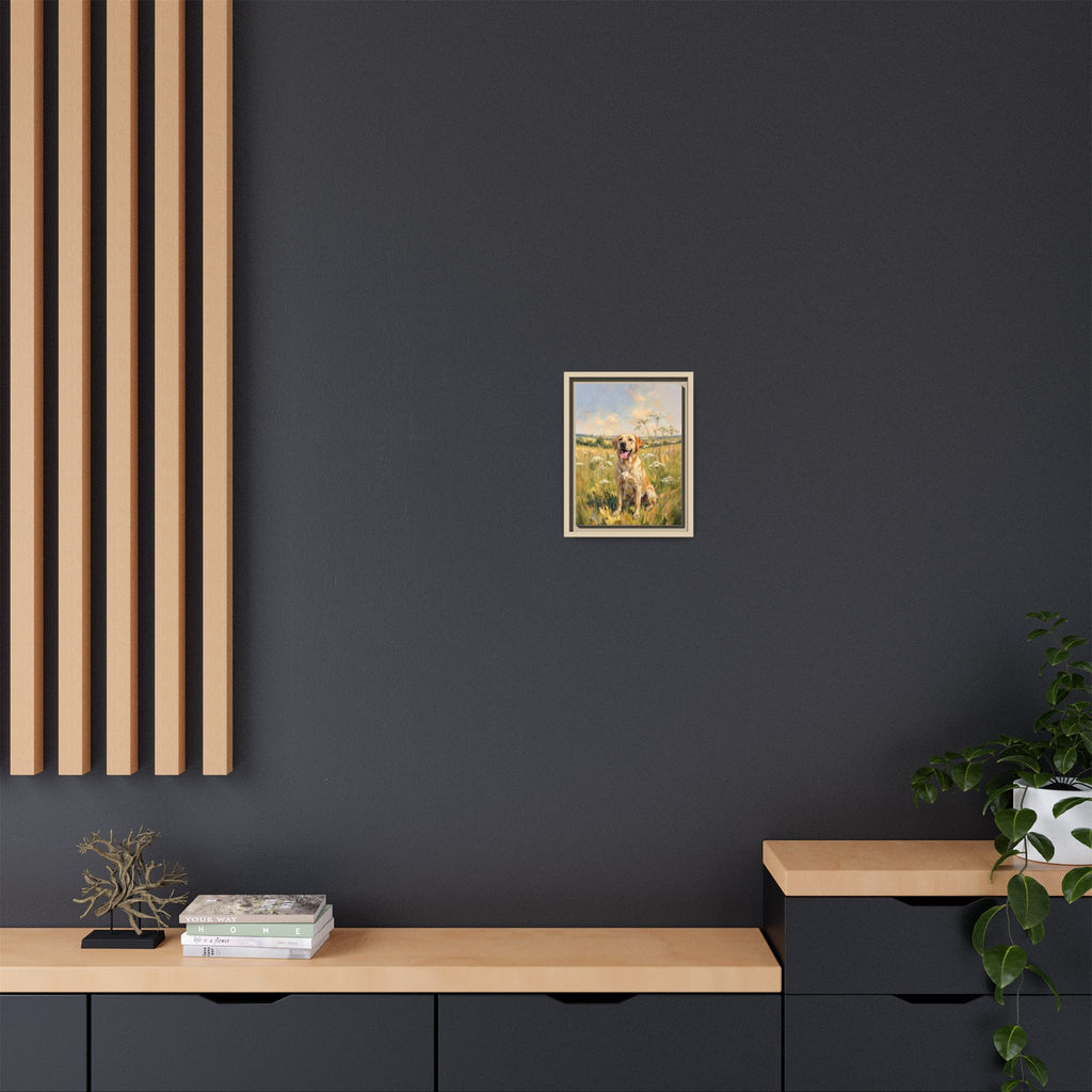 The Labrador - Print on Canvas with Wooden Frame