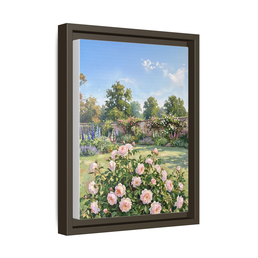 The Rose Garden - Print on Canvas with Wooden Frame