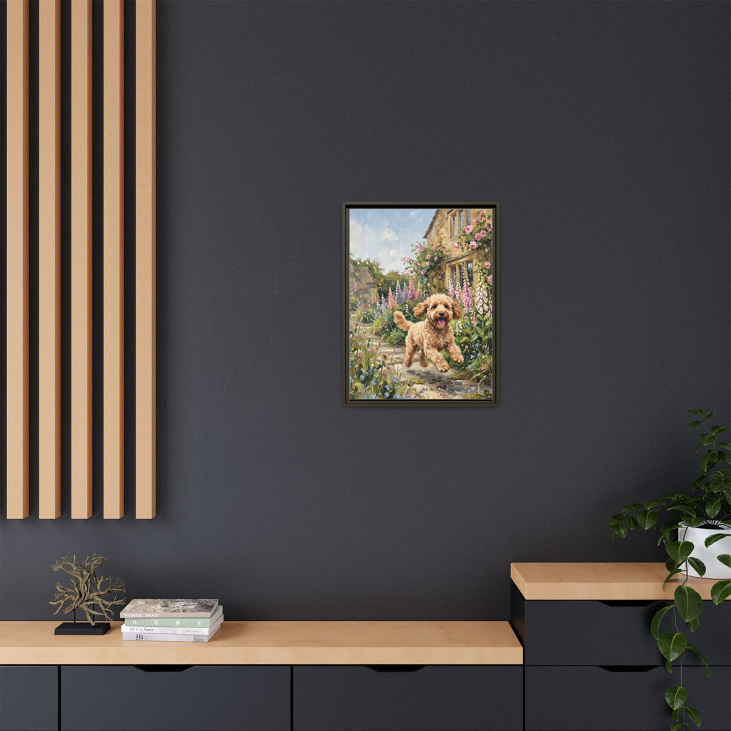 The Cockapoo - Print on Canvas with Wooden Frame