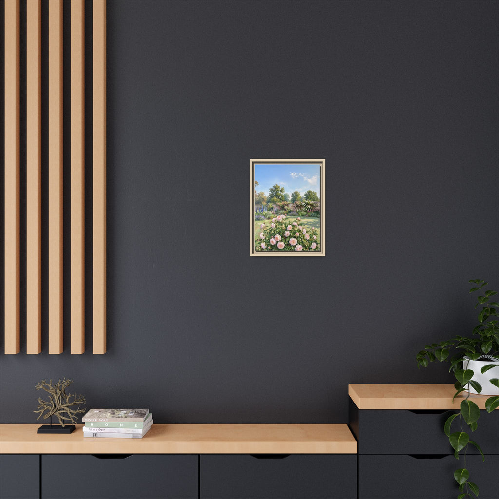 The Rose Garden - Print on Canvas with Wooden Frame