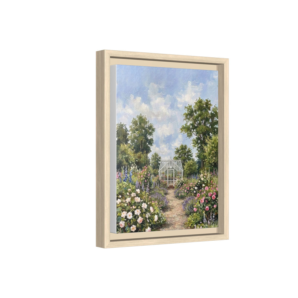 The Walled Garden - Print on Canvas with Wooden Frame