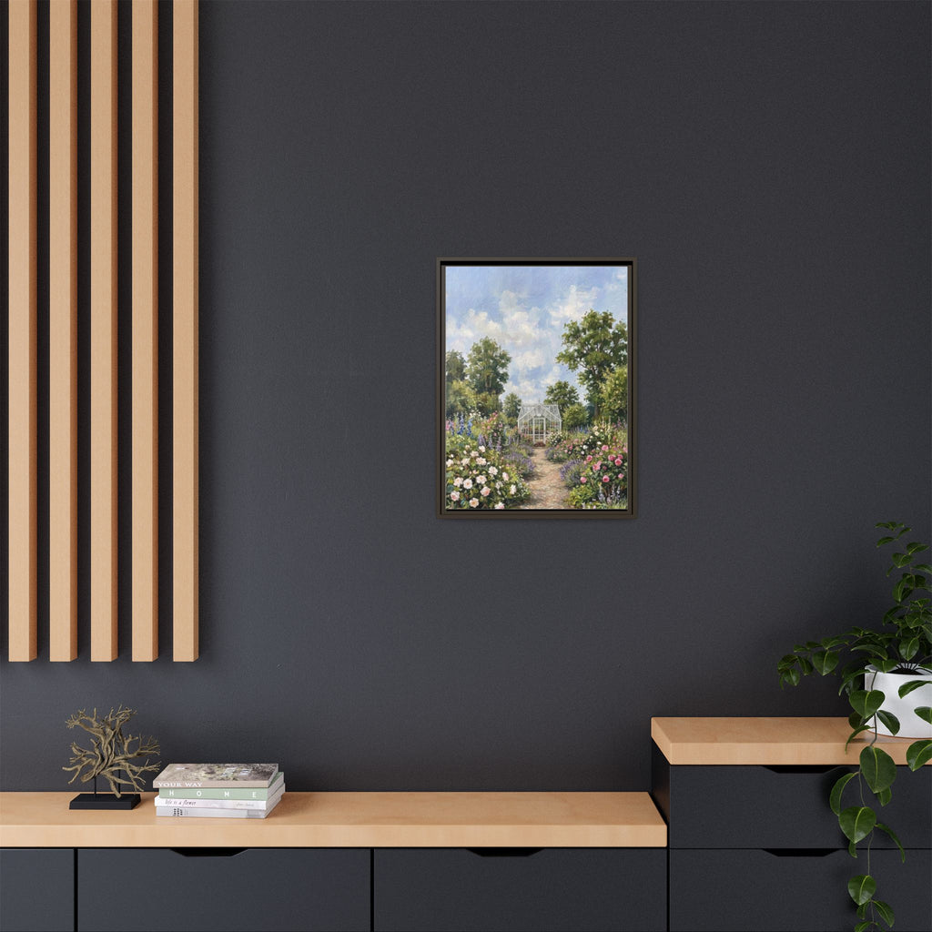 The Walled Garden - Print on Canvas with Wooden Frame