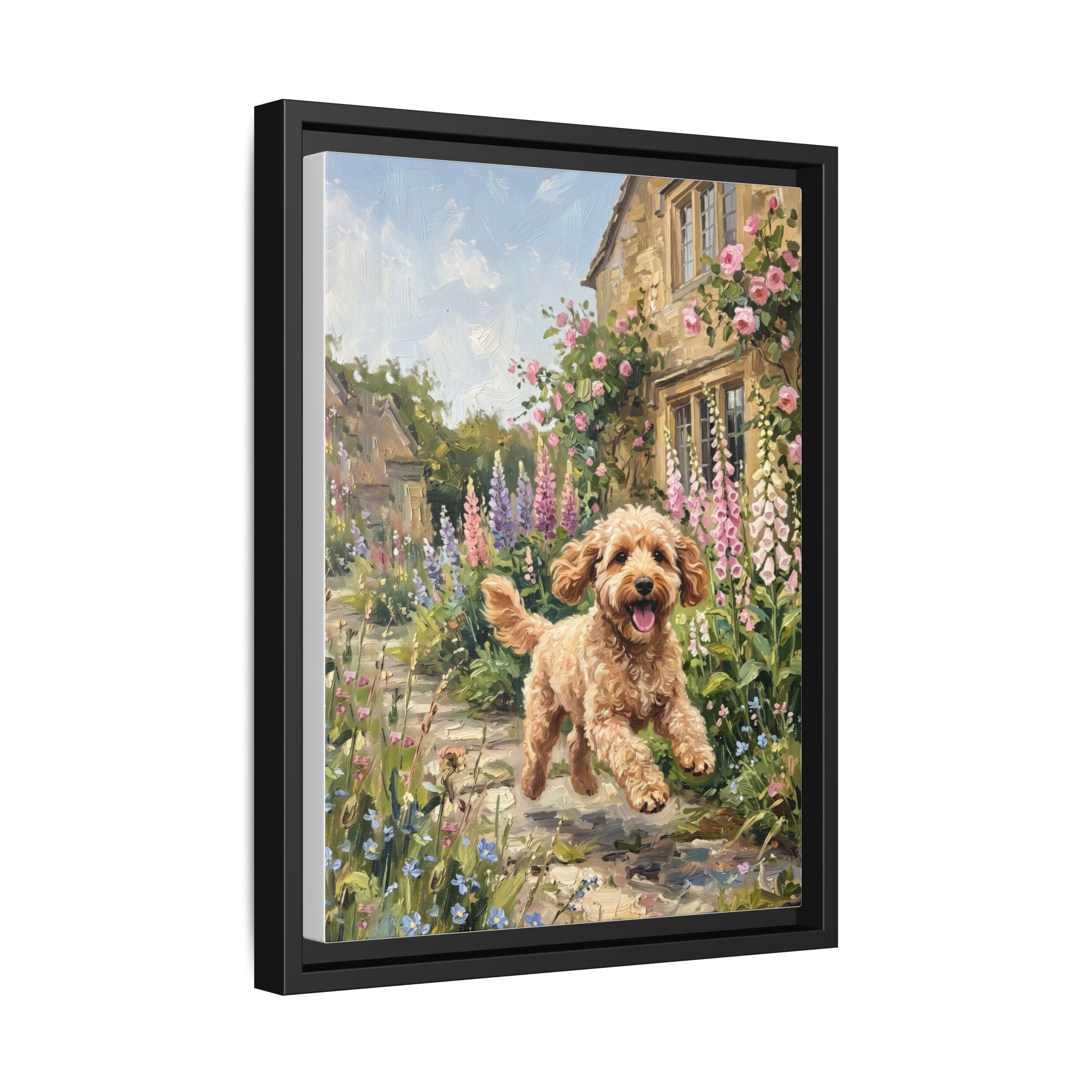 The Cockapoo - Print on Canvas with Wooden Frame