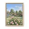 The Rose Garden - Print on Canvas with Wooden Frame